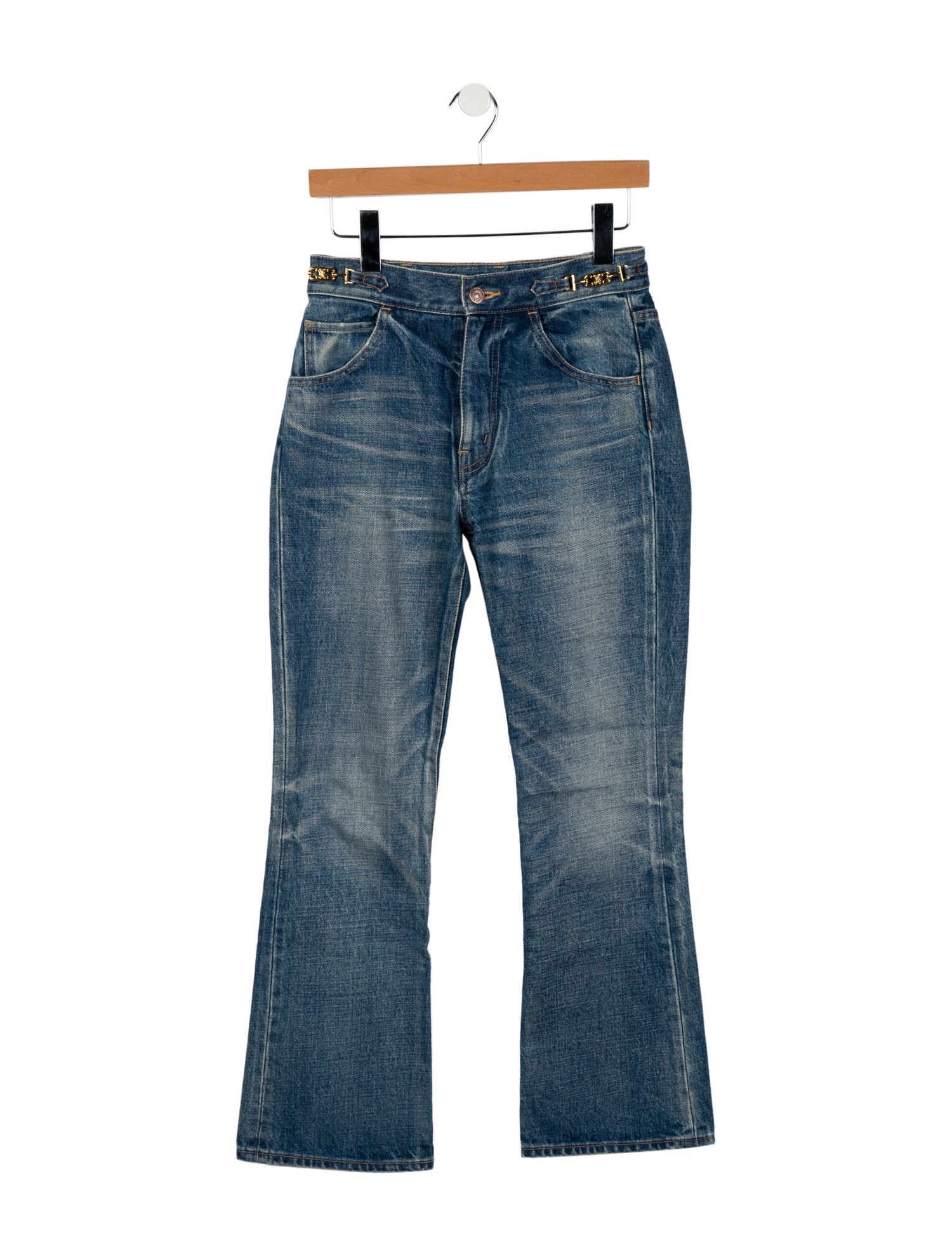 Celine Mid-Rise Wide Leg Jeans