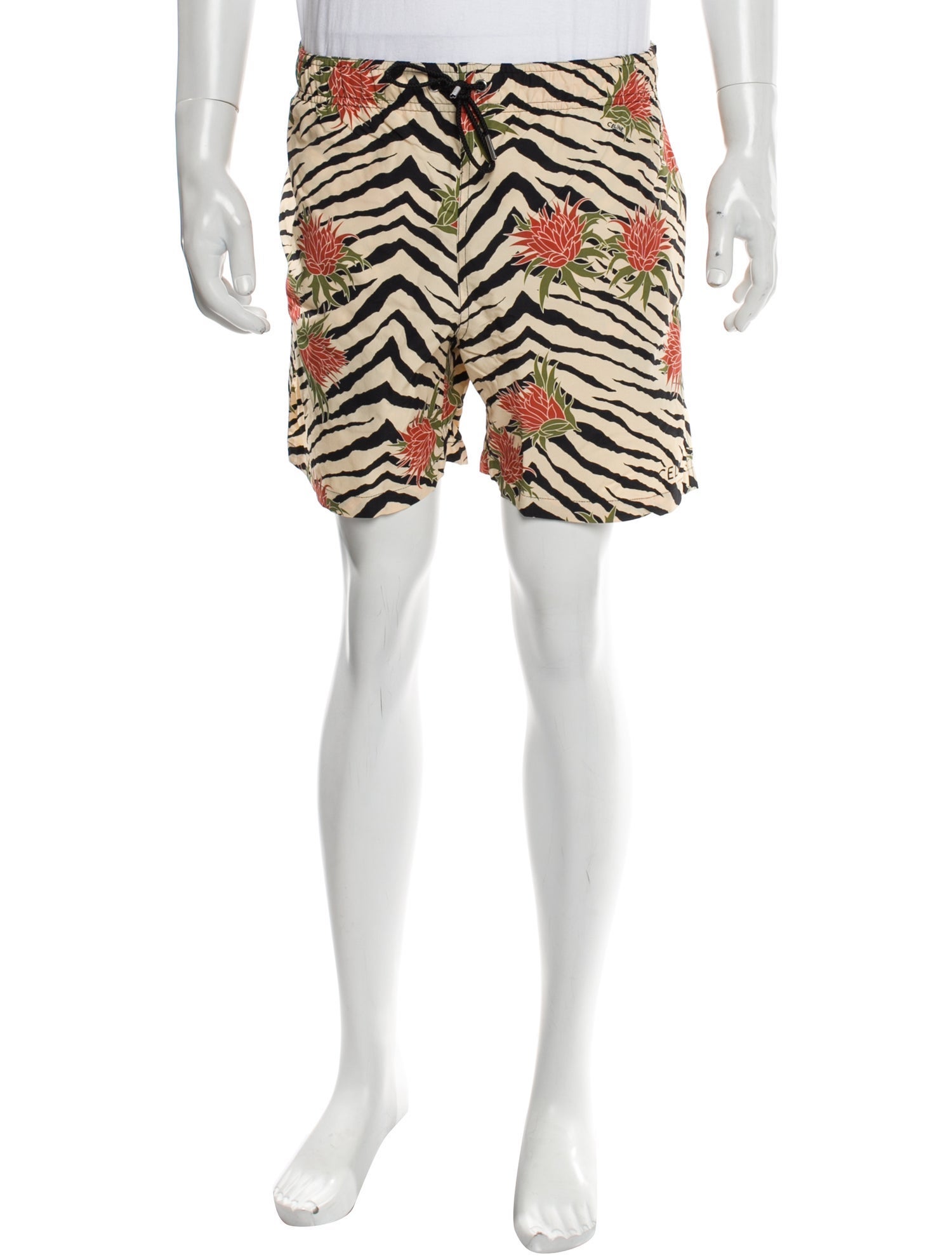 Celine Animal Print Swim Trunks w/ Tags