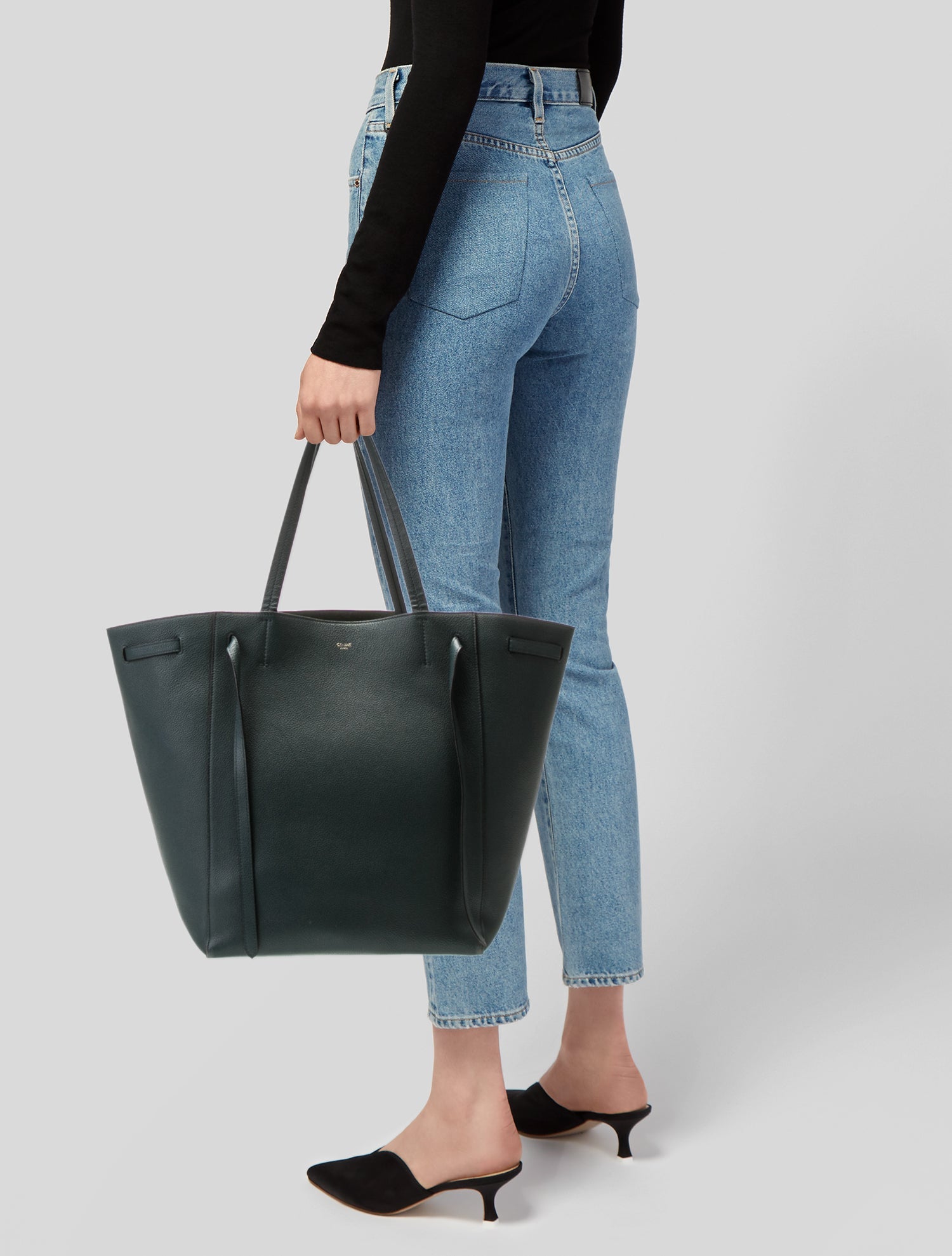 Celine Leather Cabas Phantom w/Belt