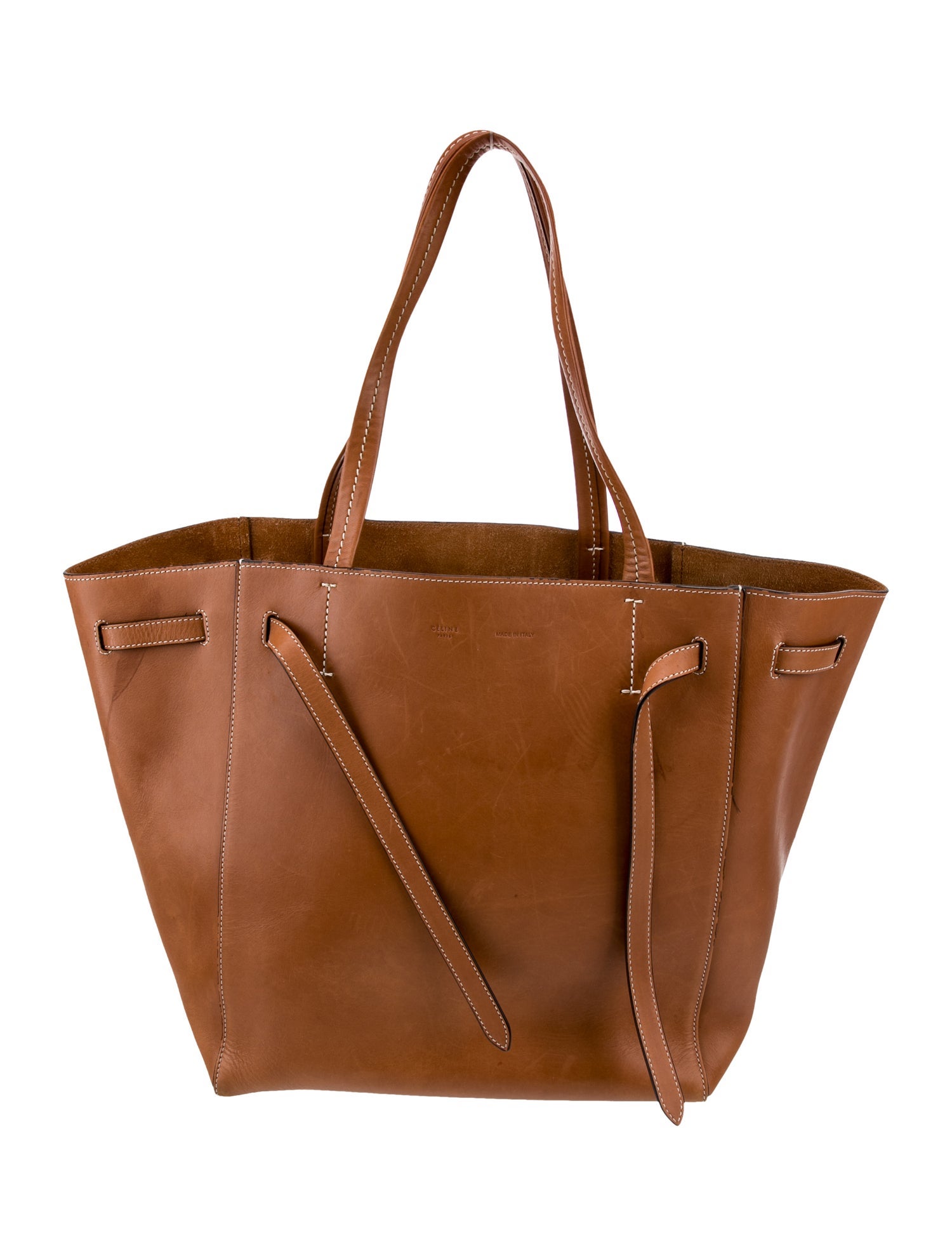 Celine Leather Cabas Phantom w/Belt Small