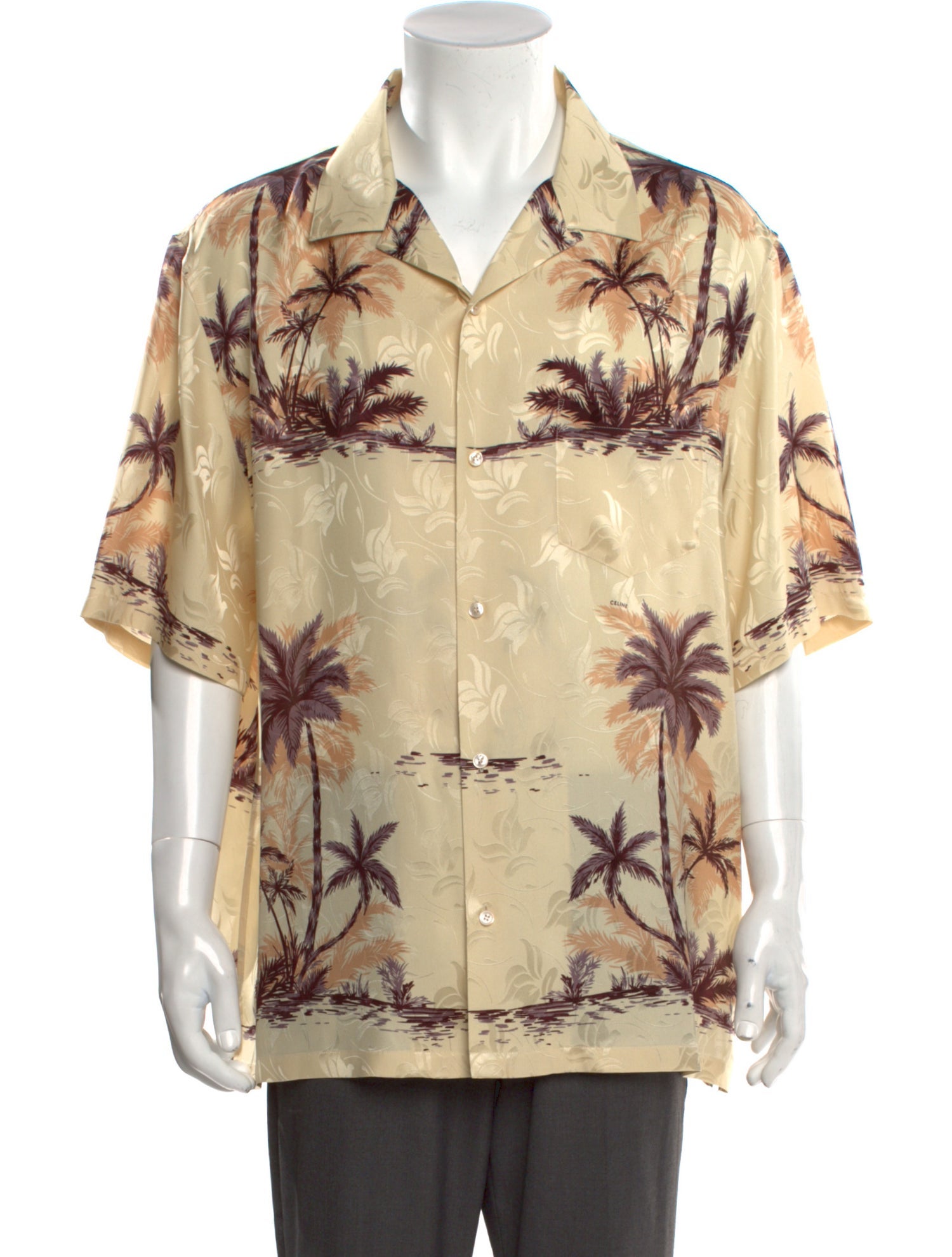 Celine Silk Floral Print Shirt w/ Tags