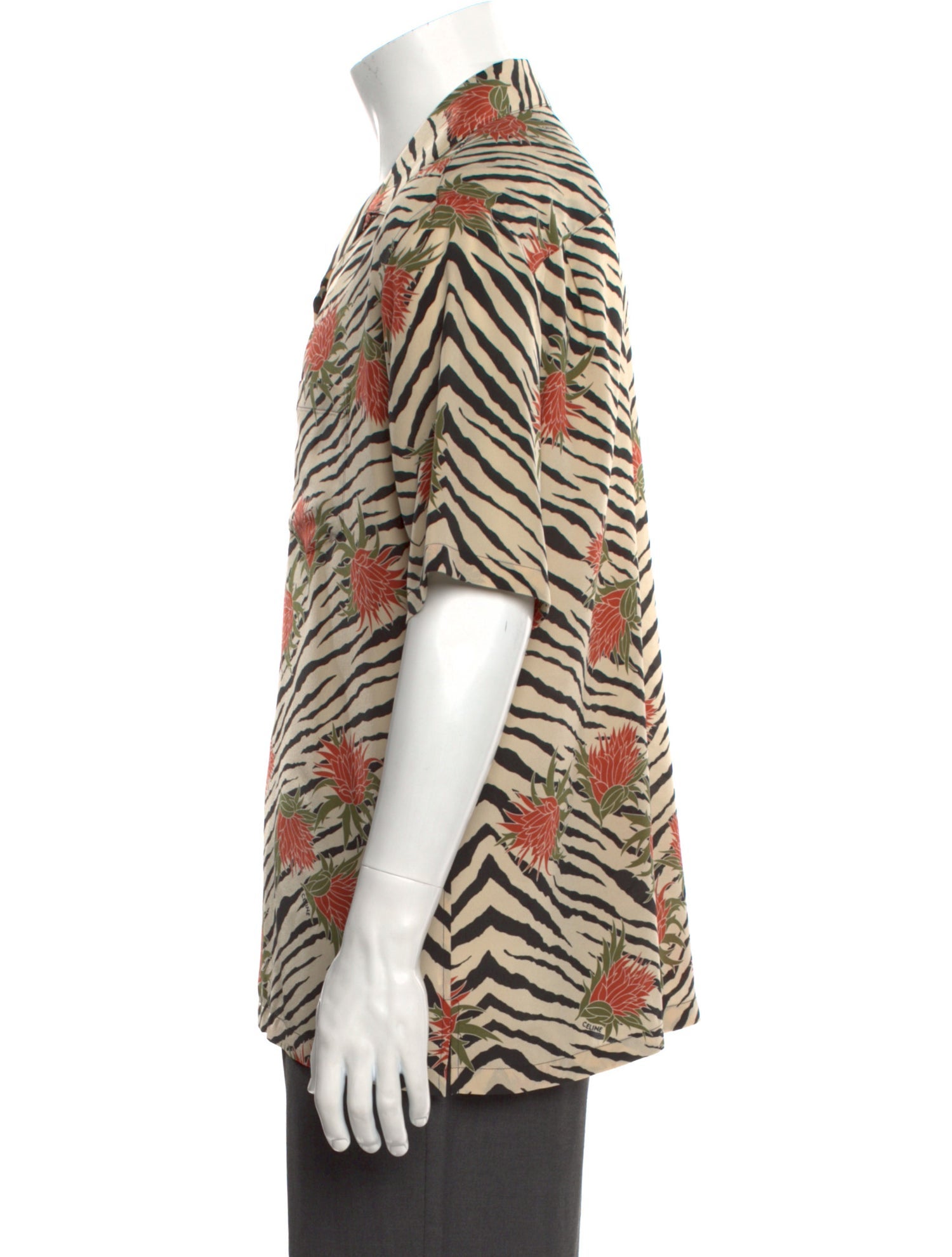 Celine Silk Animal Print Shirt w/ Tags