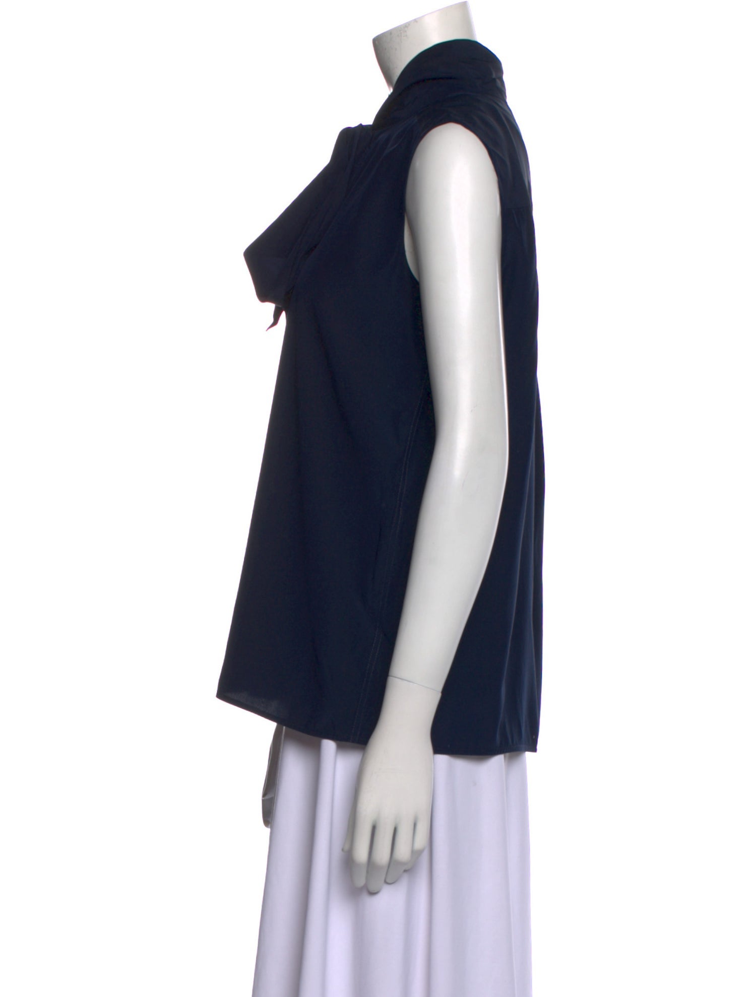 Celine Silk Mock Neck Blouse