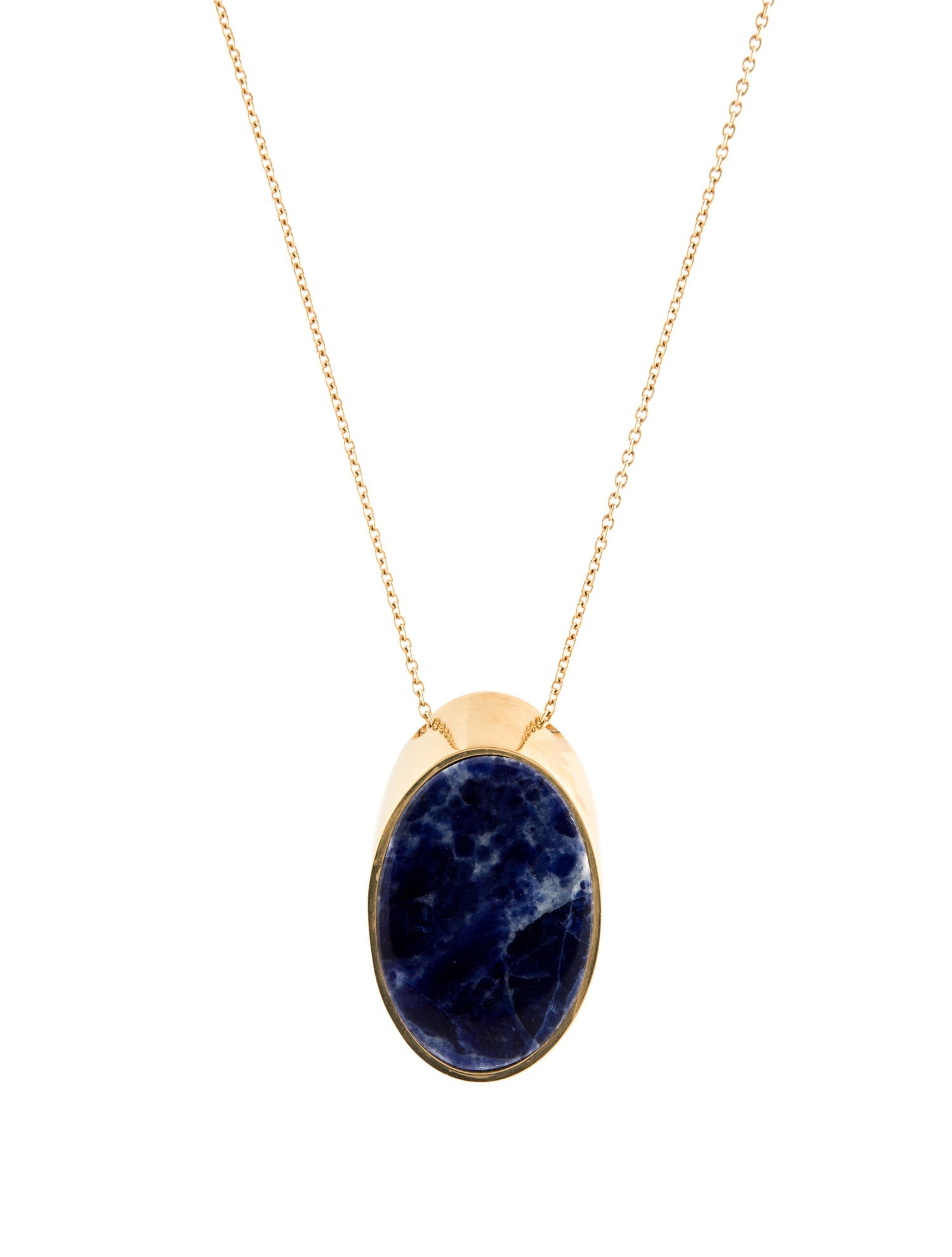 Celine Blue Stone Pendant Necklace