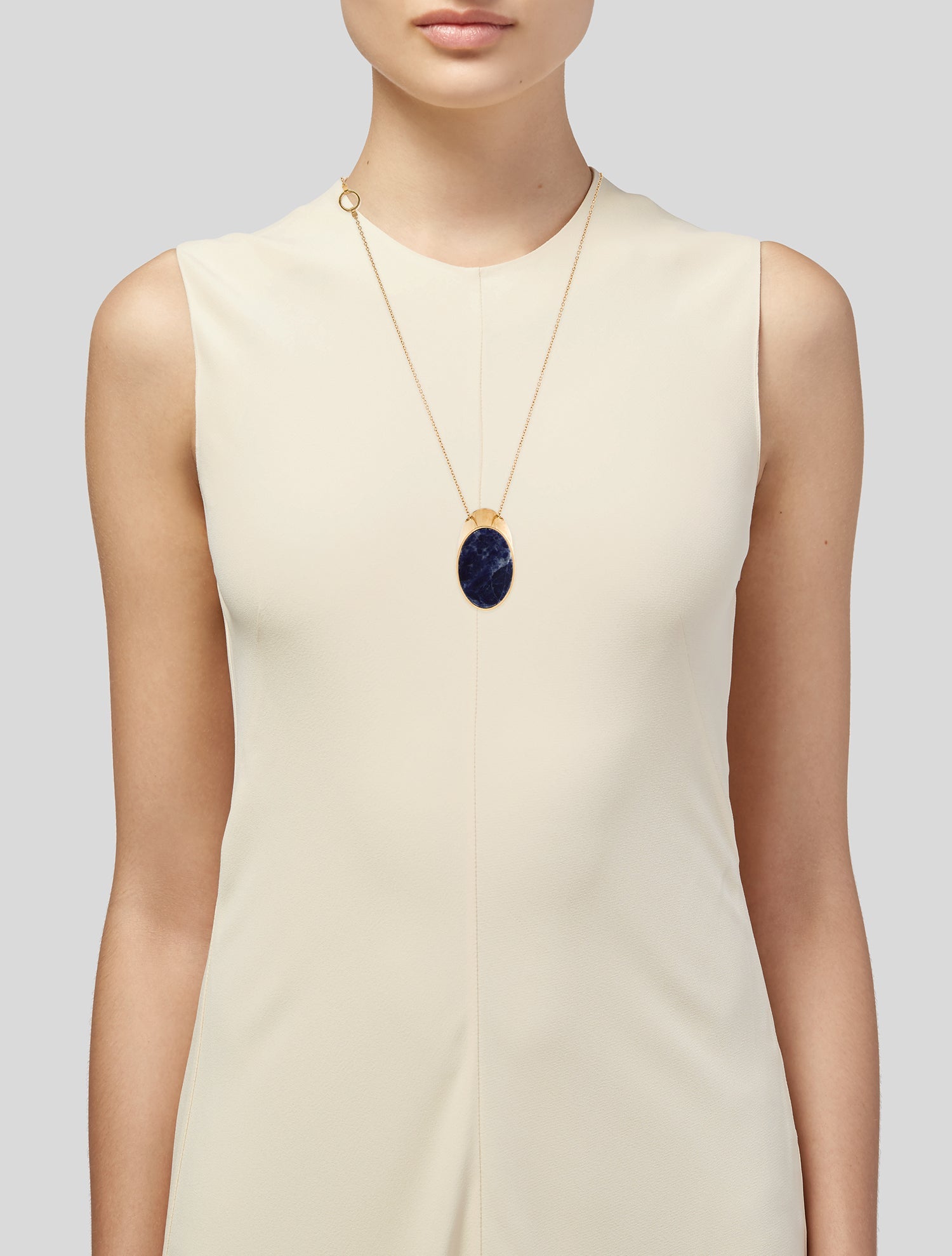 Celine Blue Stone Pendant Necklace