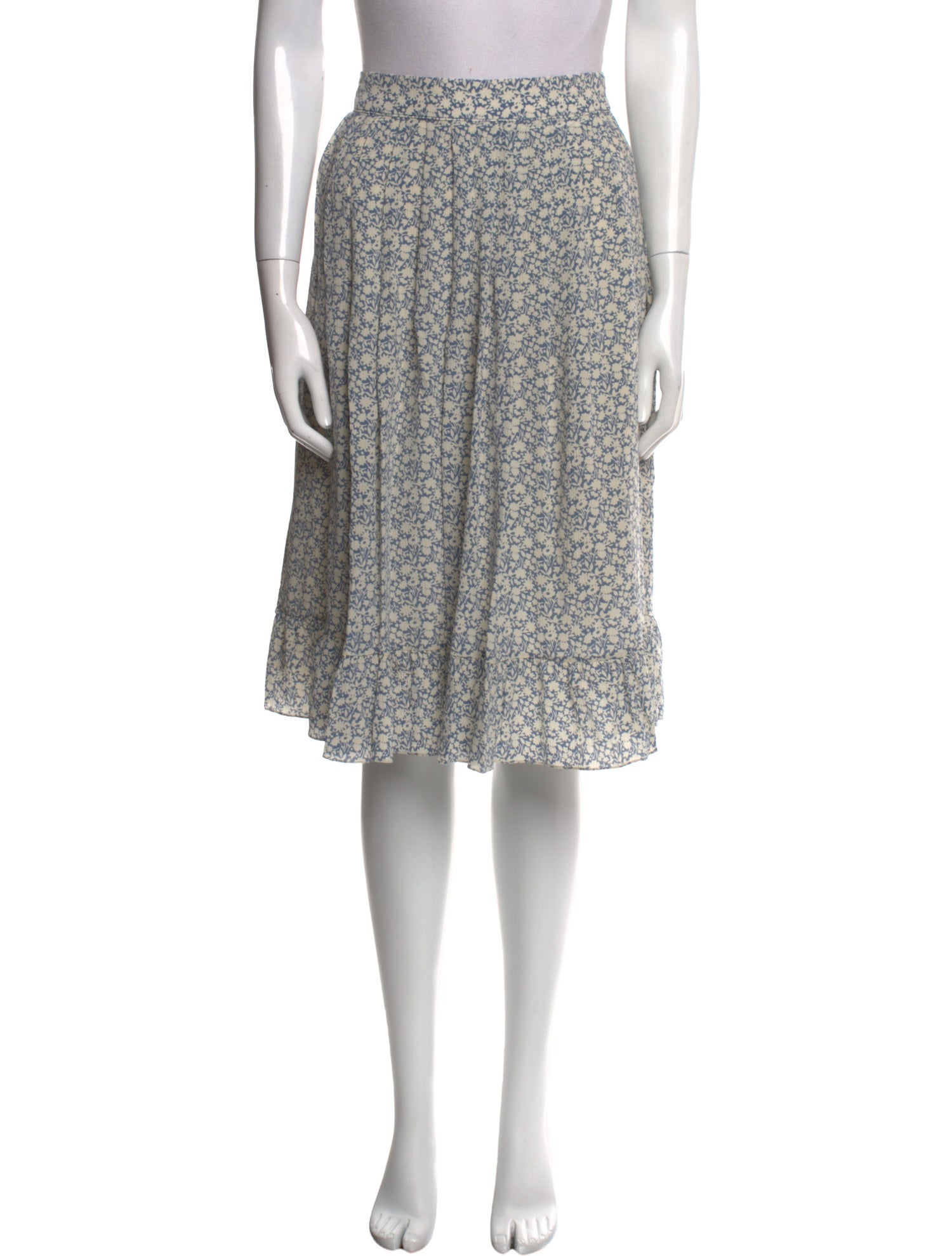 Celine Silk Knee-Length Skirt