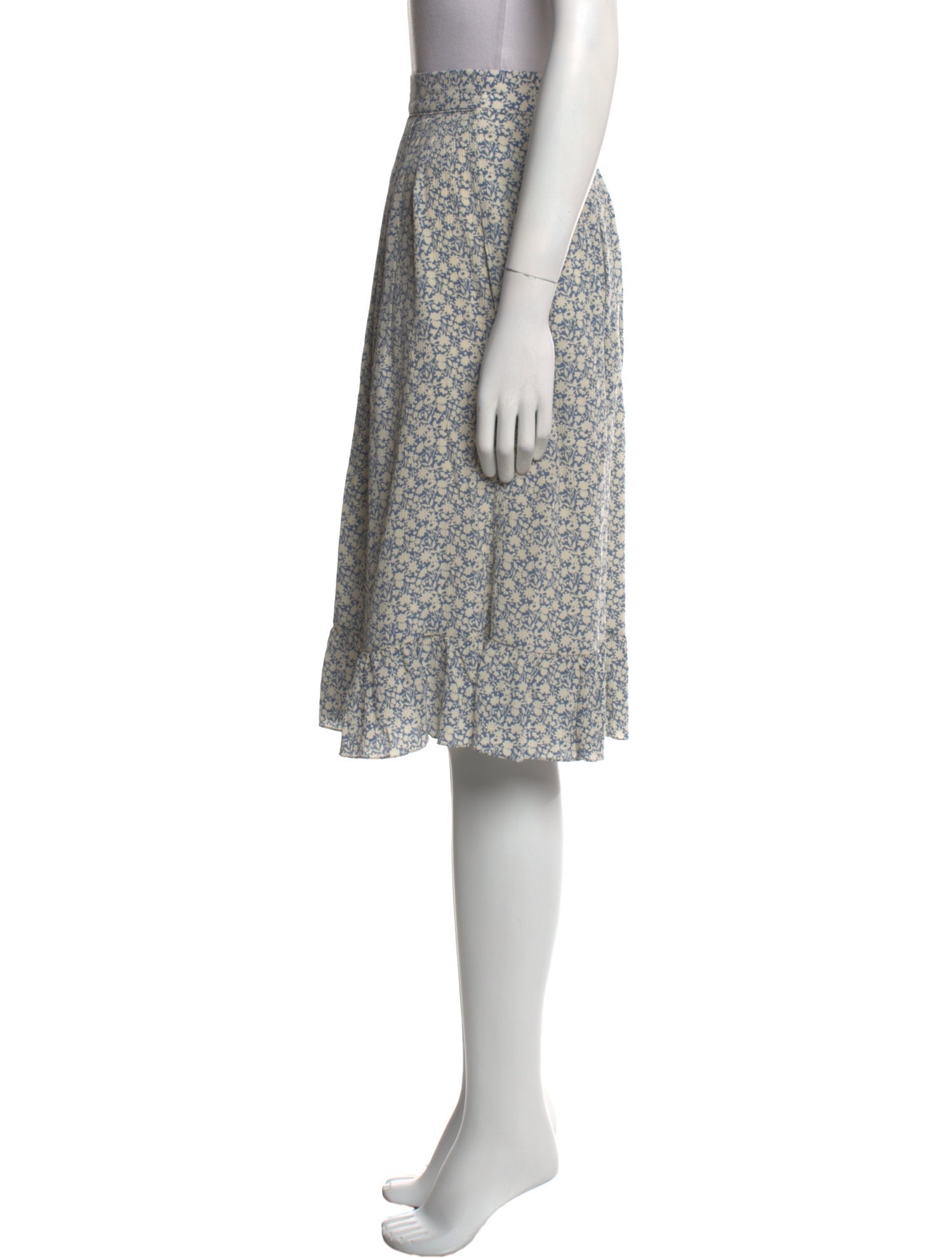 Celine Silk Knee-Length Skirt