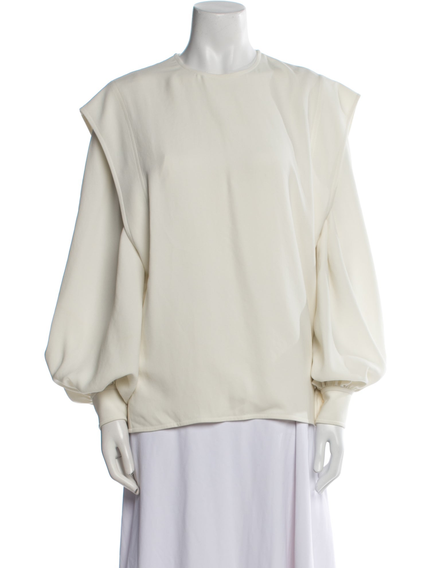 Celine Silk Crew Neck Blouse
