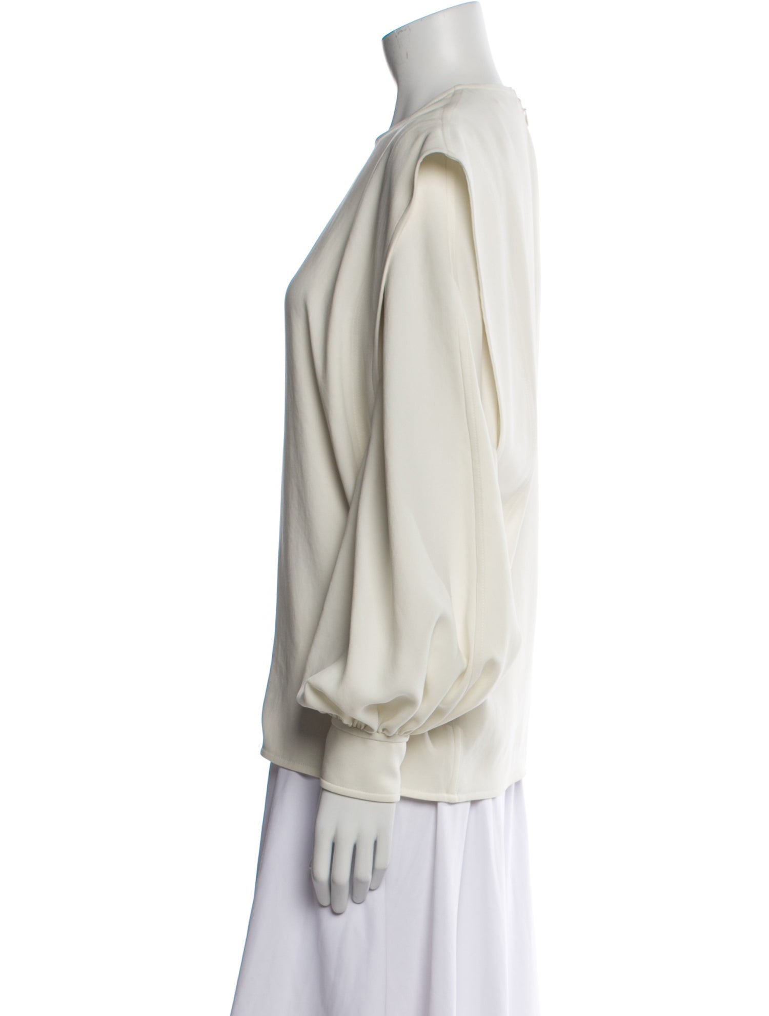 Celine Silk Crew Neck Blouse