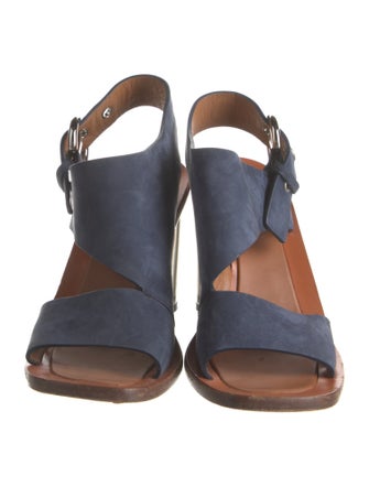 Celine Suede Slingback Sandals