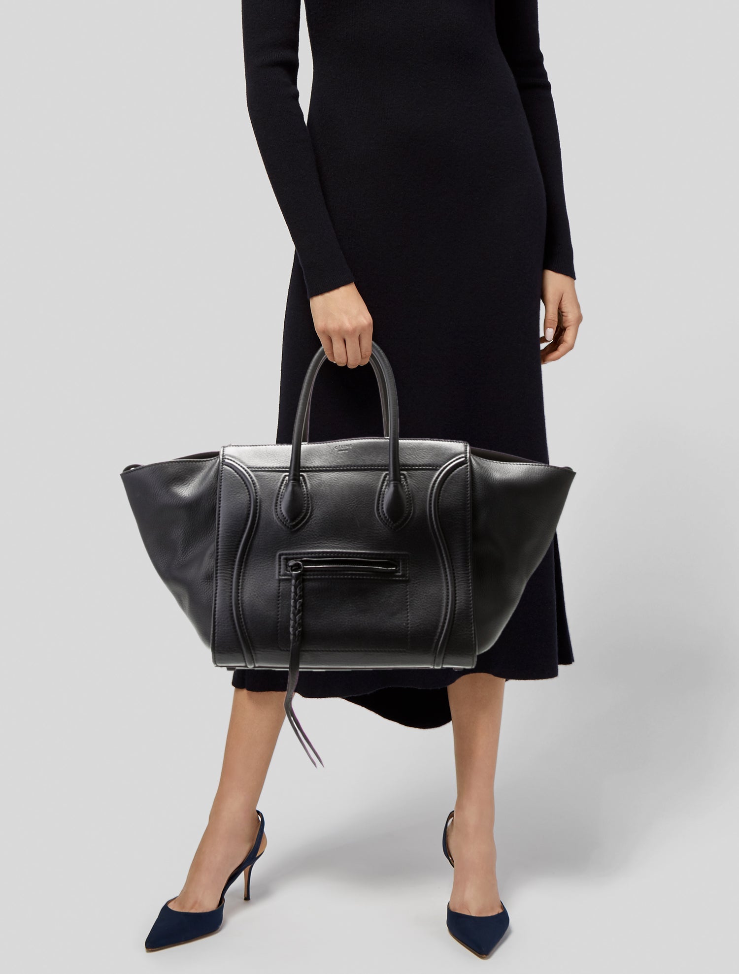 Celine Leather Luggage Phantom Medium