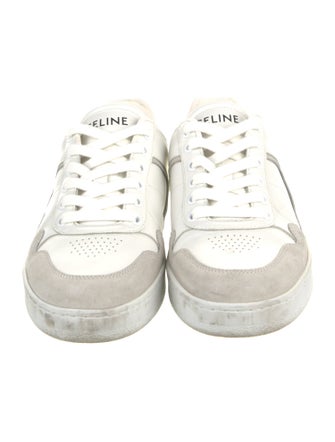Celine Leather Lasercut Accents Sneakers