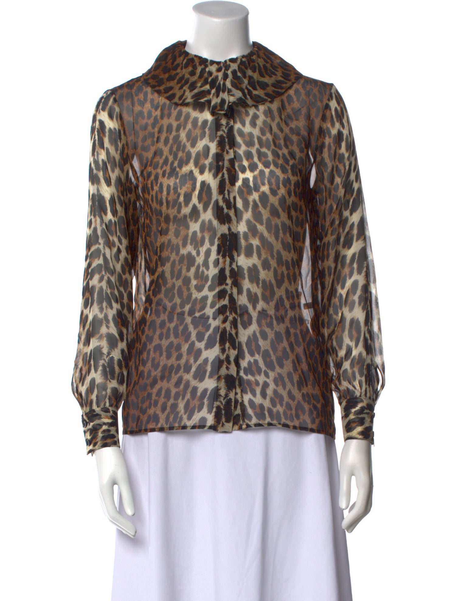 Celine Silk Animal Print Top