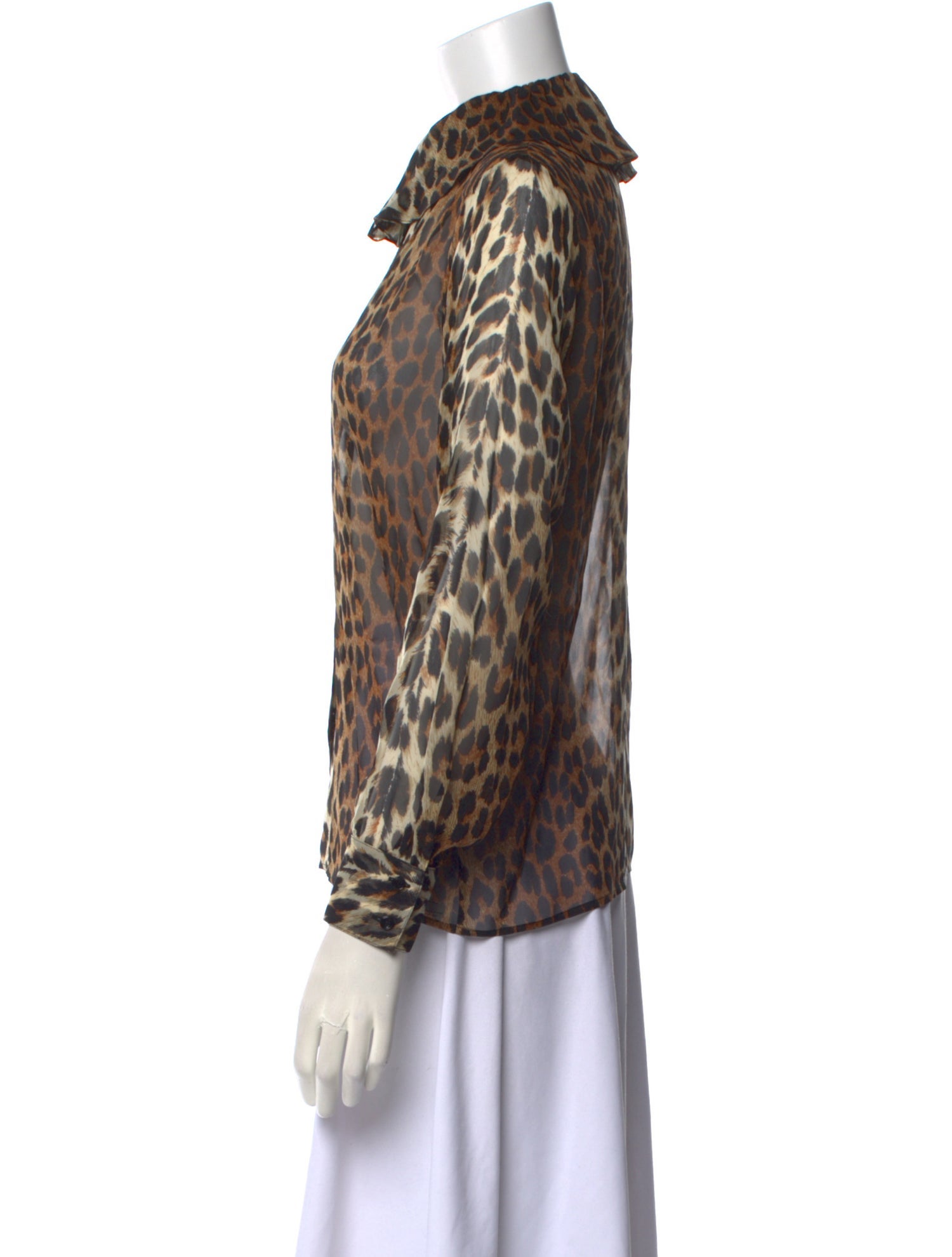 Celine Silk Animal Print Top