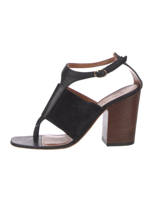 Celine Suede T-Strap Sandals
