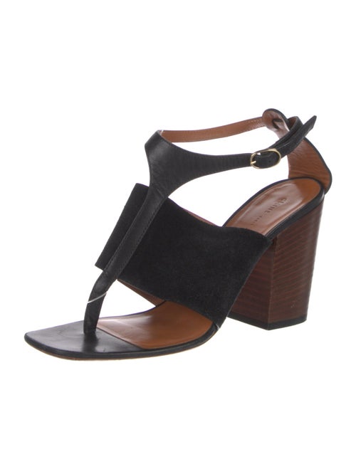 Celine Suede T-Strap Sandals