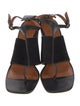 Celine Suede T-Strap Sandals