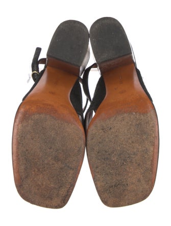 Celine Suede T-Strap Sandals