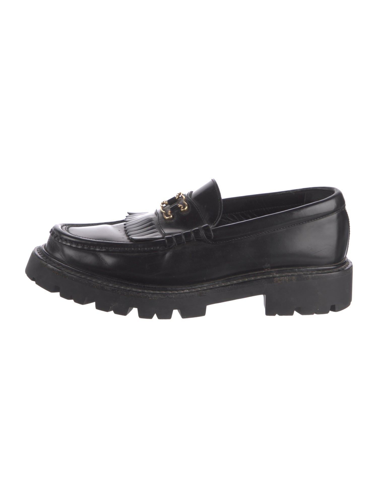 Celine Signature Logo Leather Loafers
