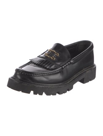 Celine Signature Logo Leather Loafers