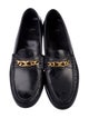 Celine Leather Chain-Link Accents Loafers