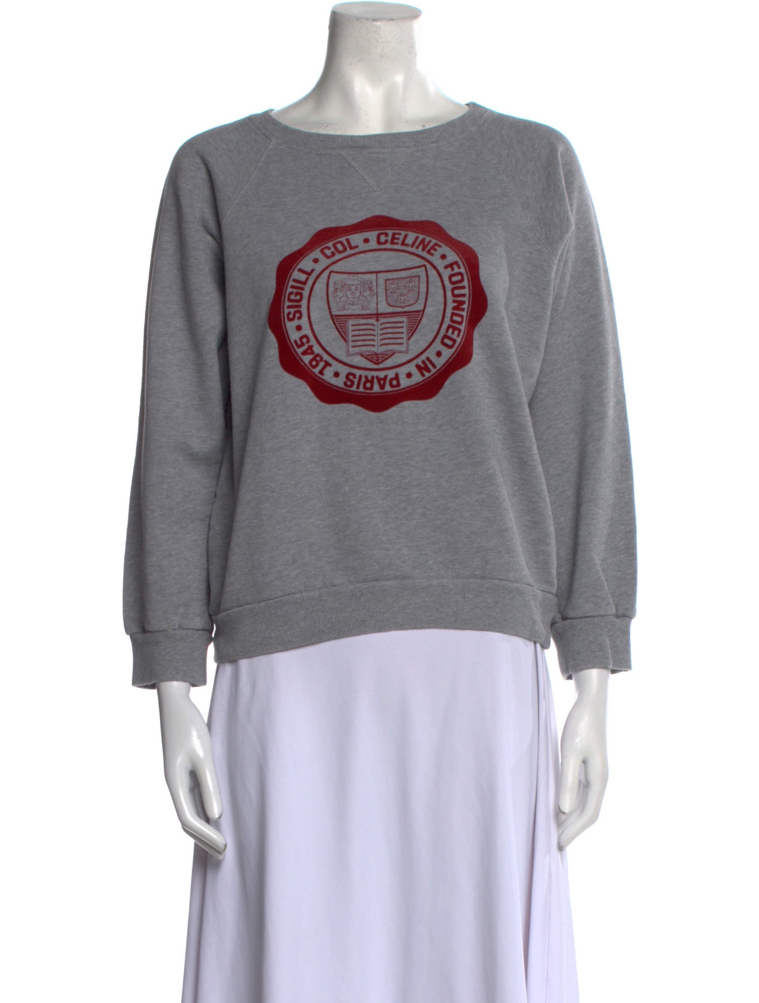 Celine Graphic Print Crew Neck Sweatshirt