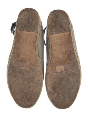 Celine Canvas Plaid Print Espadrilles