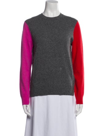 Celine Wool Colorblock Pattern Sweater