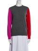 Celine Wool Colorblock Pattern Sweater