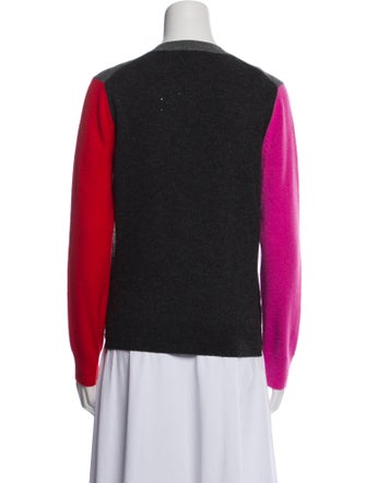 Celine Wool Colorblock Pattern Sweater