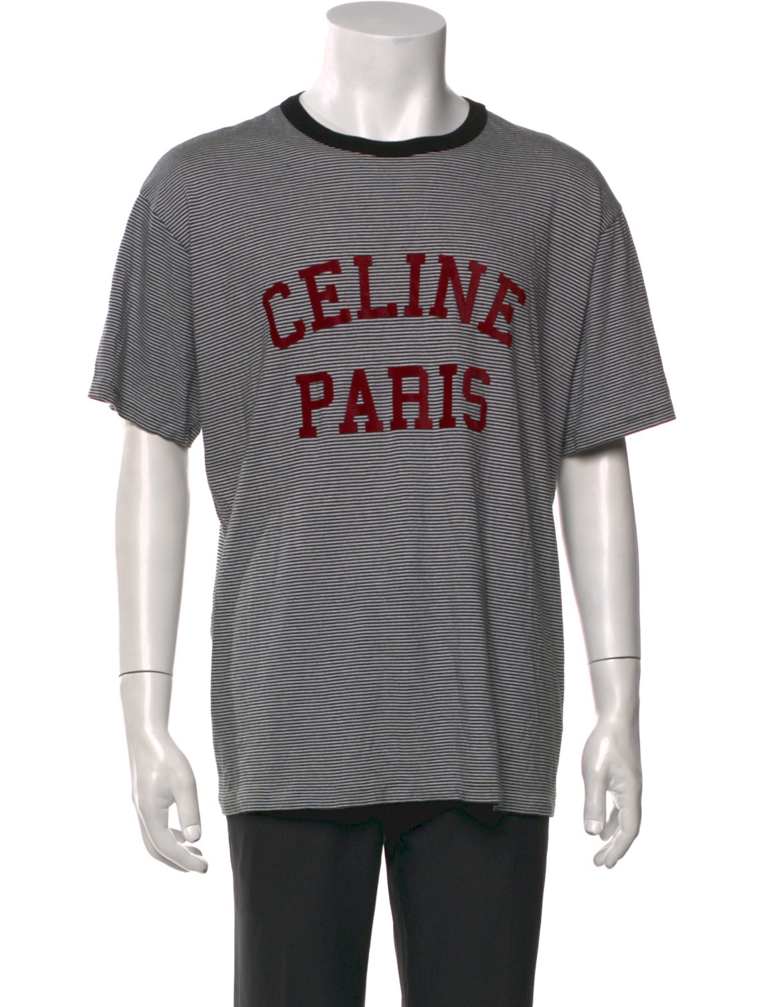 Celine Striped Crew Neck T-Shirt