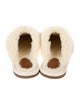 Celine Lamb Fur Graphic Print Mules