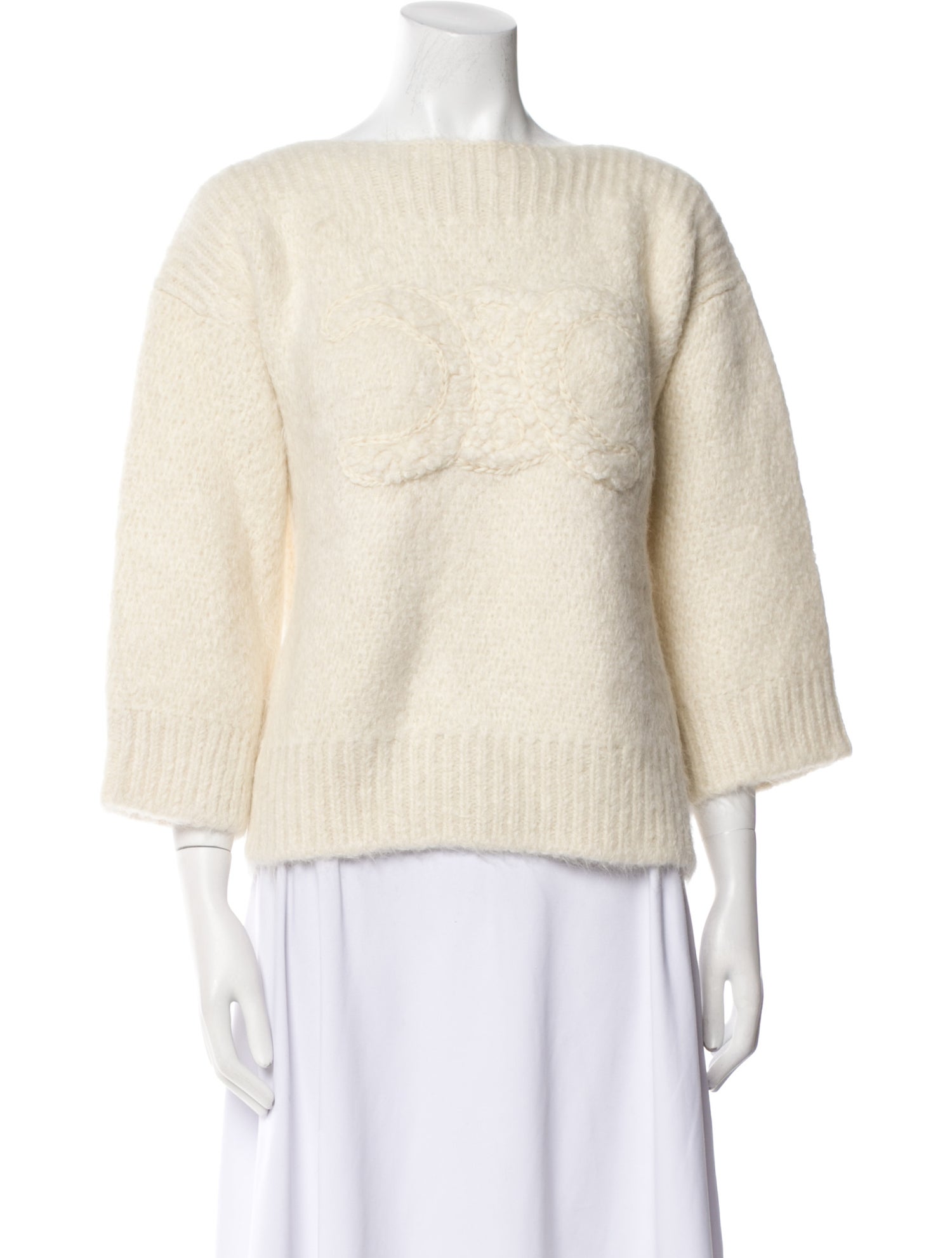 Celine Alpaca Bateau Neckline Sweater