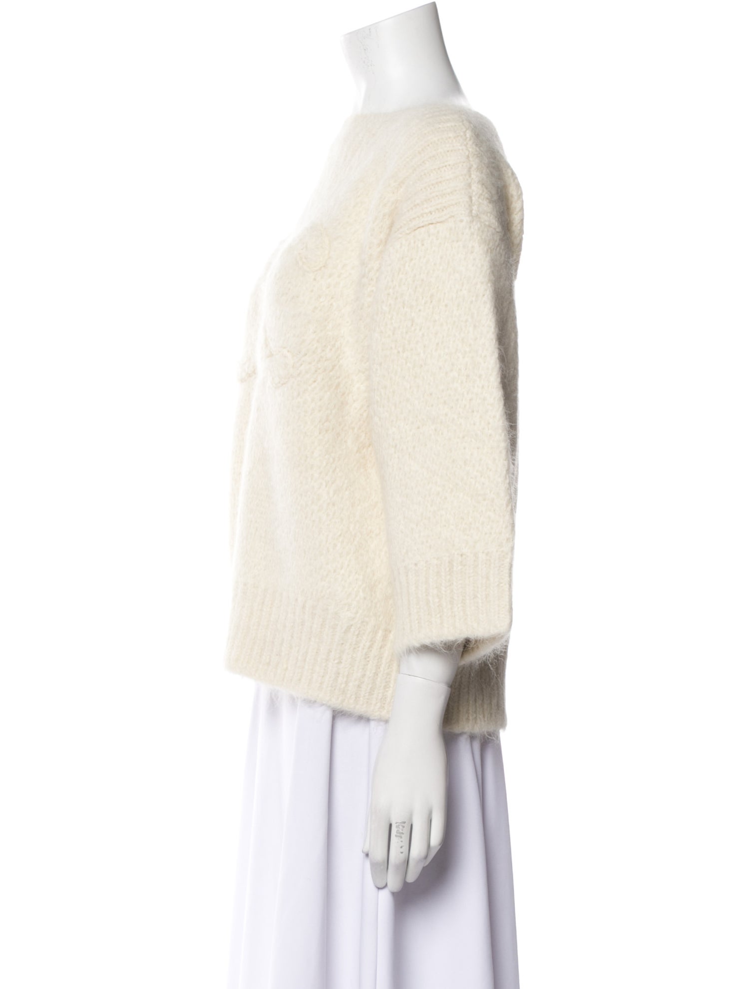 Celine Alpaca Bateau Neckline Sweater