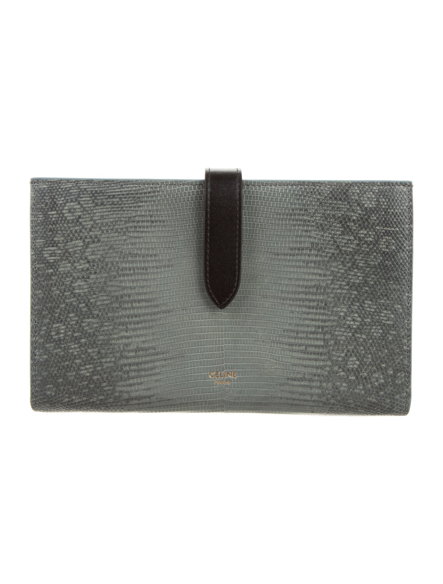 Celine Lizard Animal Print French Purse