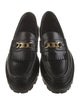 Celine Leather Fringe Trim Accent Loafers