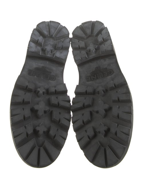 Celine Leather Fringe Trim Accent Loafers