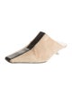 Celine Suede Leather Trim Embellishment Mules