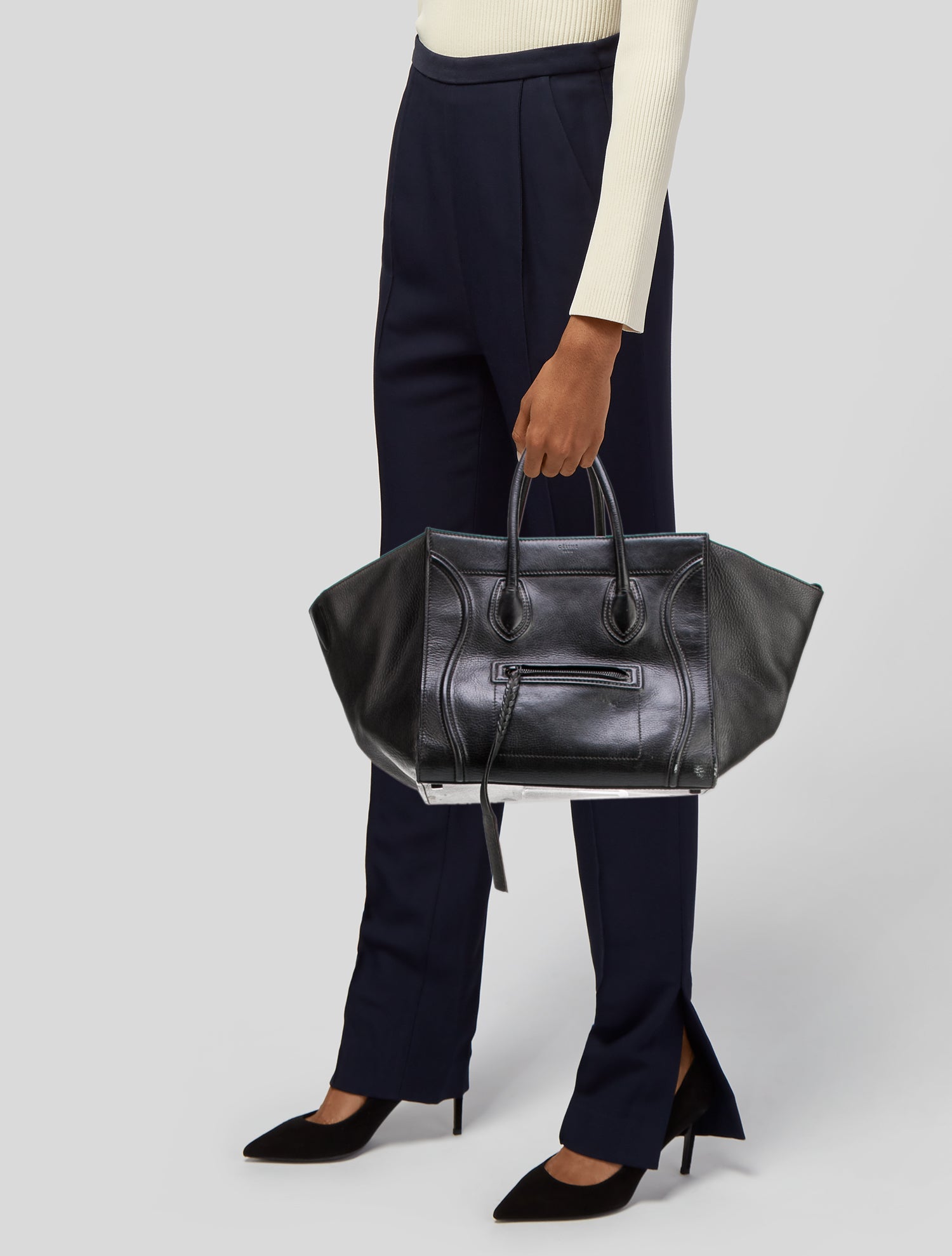 Celine Leather Luggage Phantom Medium