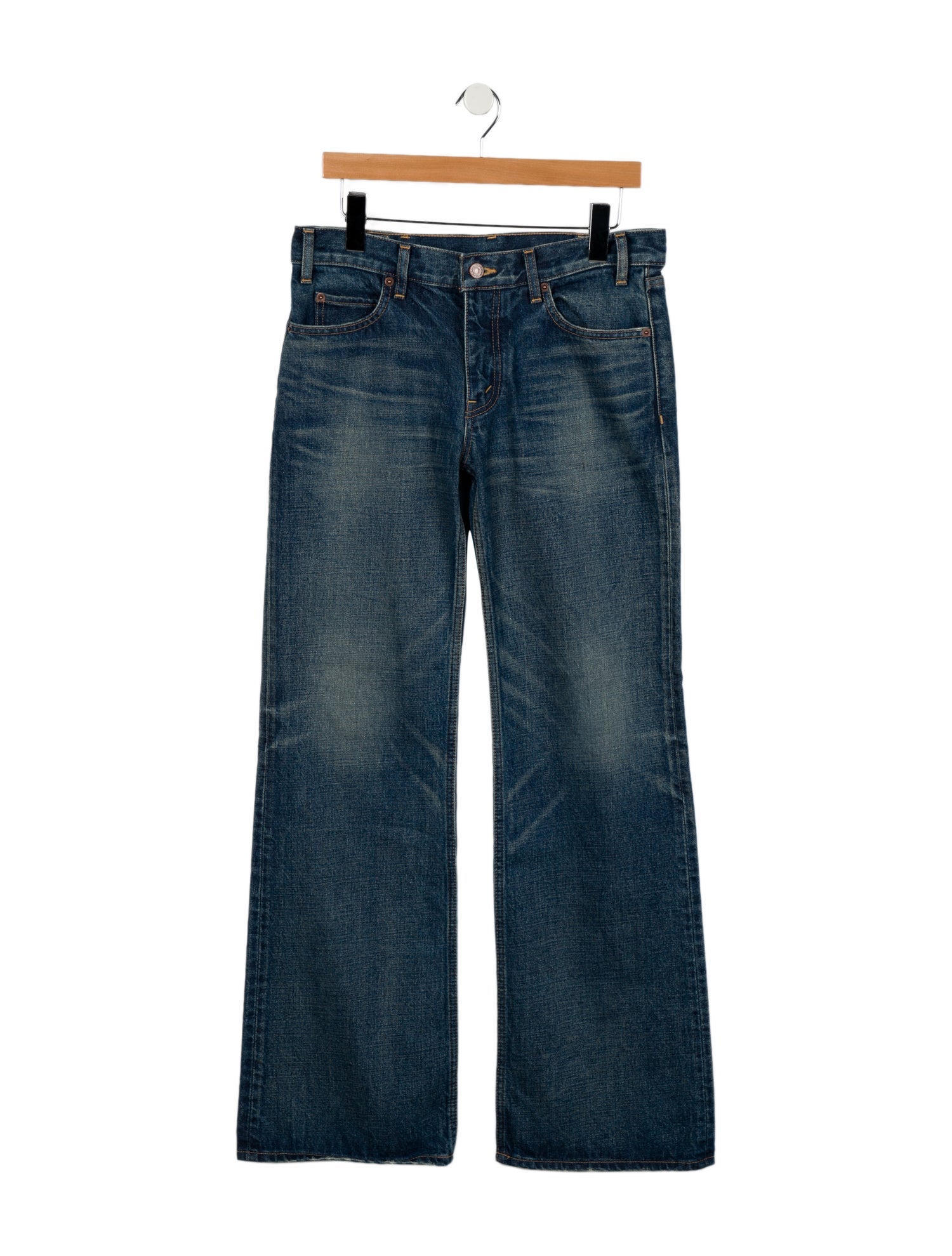 Celine Mid-Rise Wide Leg Jeans