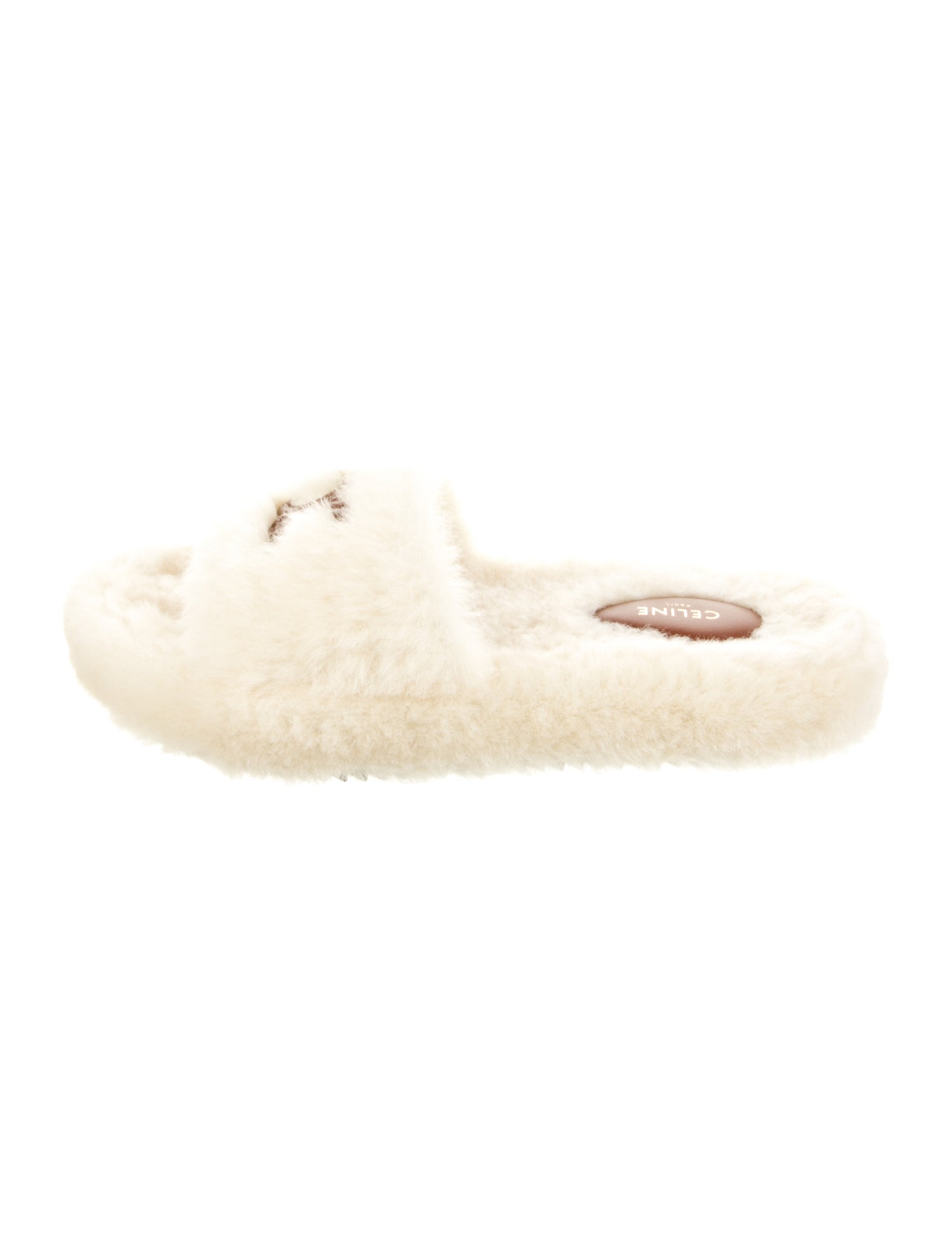 Celine Lambswool Slides