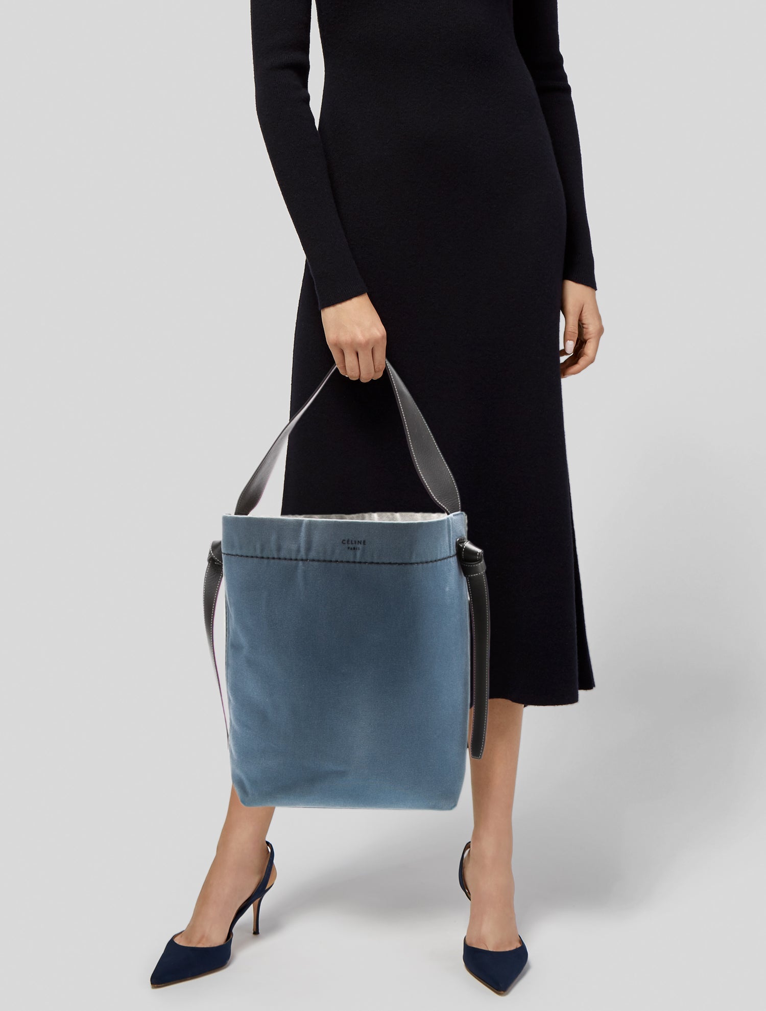 Celine Canvas Twisted Cabas