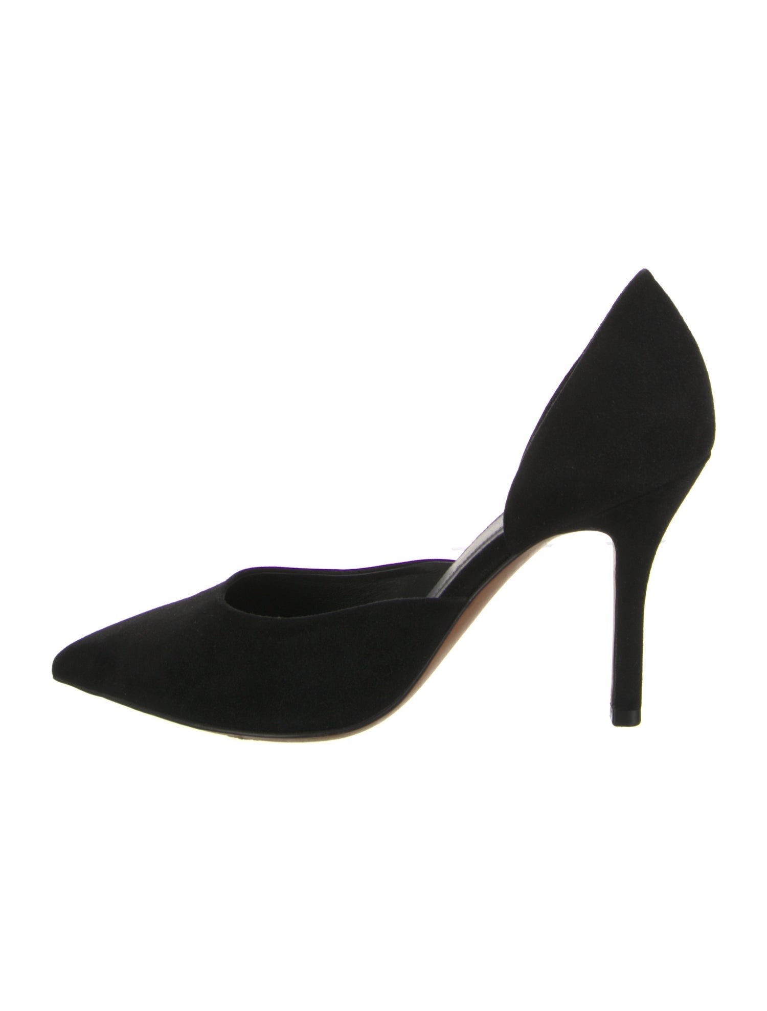 Celine Suede Leather Trim Embellishment D'Orsay Pumps