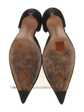 Celine Suede Leather Trim Embellishment D'Orsay Pumps