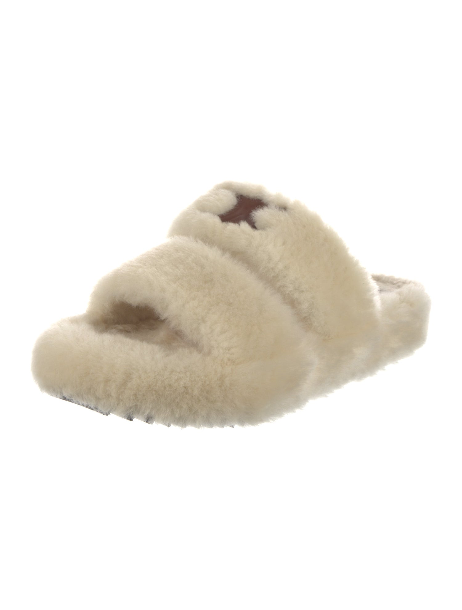 Celine Shearling Slides