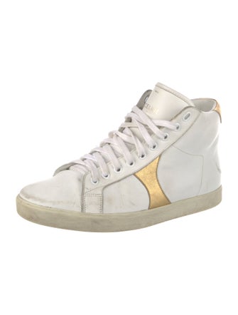 Celine Leather Colorblock Pattern Sneakers