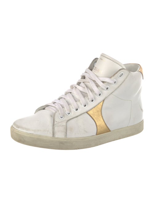 Celine Leather Colorblock Pattern Sneakers