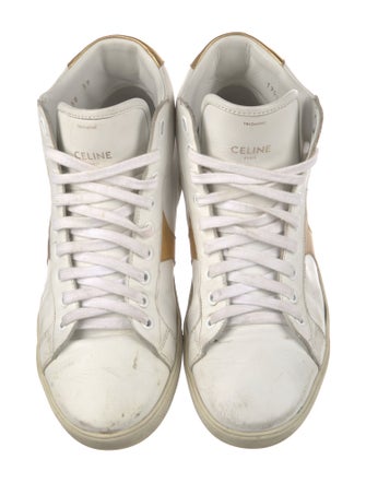 Celine Leather Colorblock Pattern Sneakers