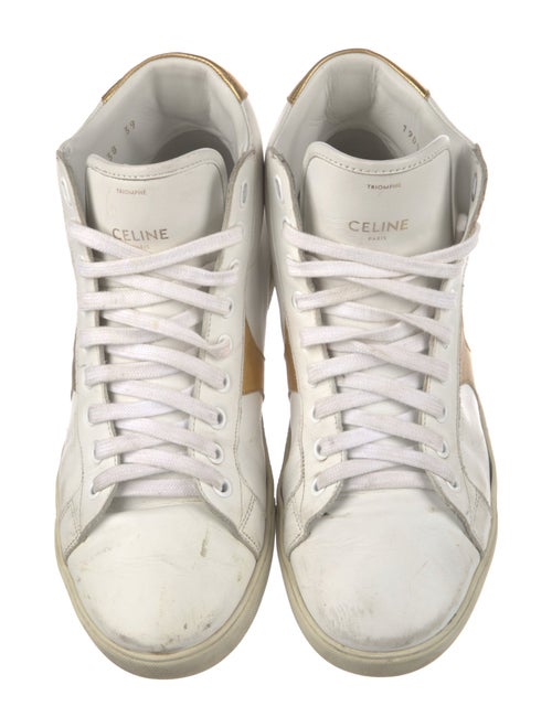 Celine Leather Colorblock Pattern Sneakers