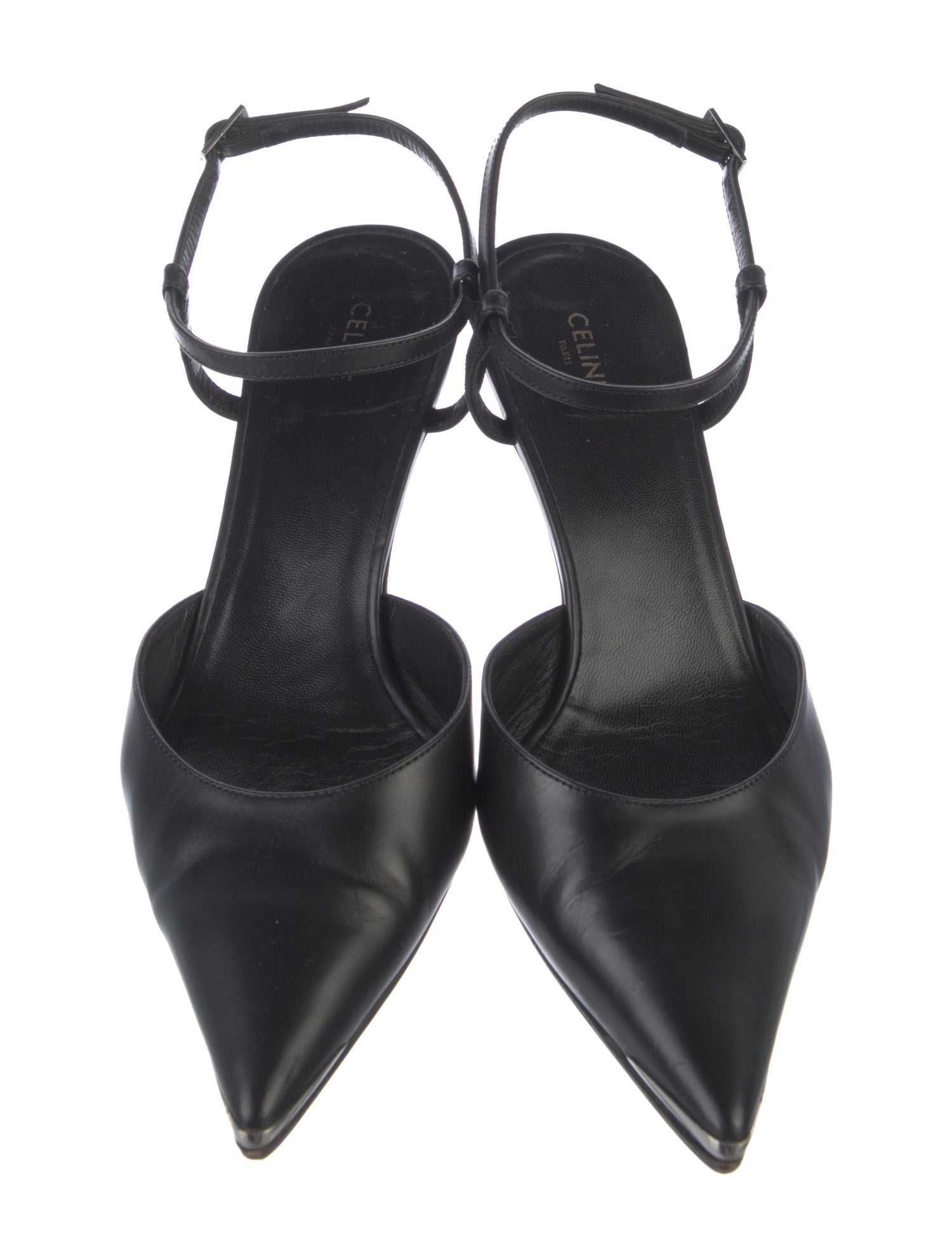 Celine Leather Slingback Pumps